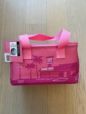 NWT Trader Joe’s pink mini cooler tote limited edition